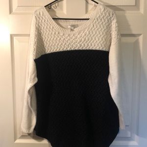 Dress barn black and white sweater